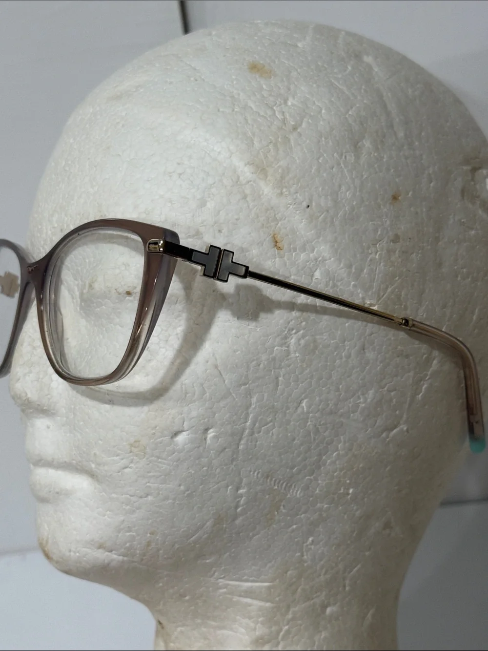 Tiffany & Co TF 2216 -8335 Satin  Champagne Eyeglass 🤓 Woman gold temples Italy